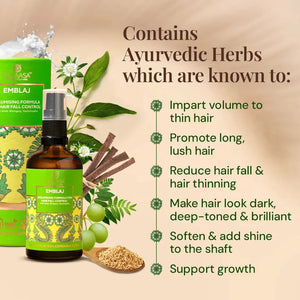 Emblaj Volumising Formula For Hair Fall Control^ - Pack of 2 Hair Oil VARAASA