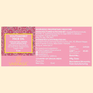 Mini Youthamrit Face Oil - For Softer, Firmer, Moisturised skin Face Oil VARAASA