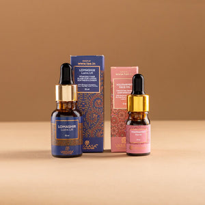 Varaasa Mini Face & Hair Essentials - Set of 2 Premium Ayurvedic Oils Combo VARAASA