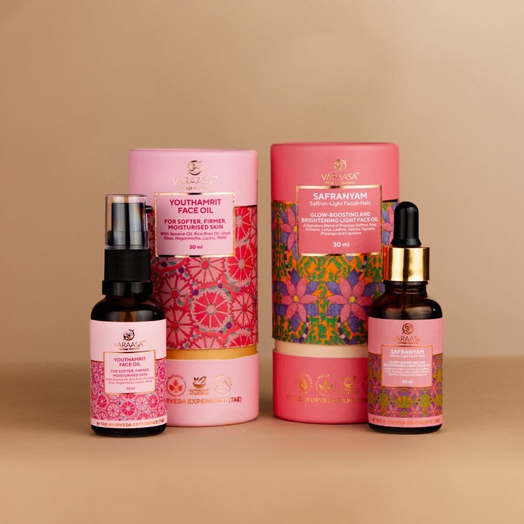 Brighten & Firm Face Oil Duo - With Free Gift Box Combo VARAASA 