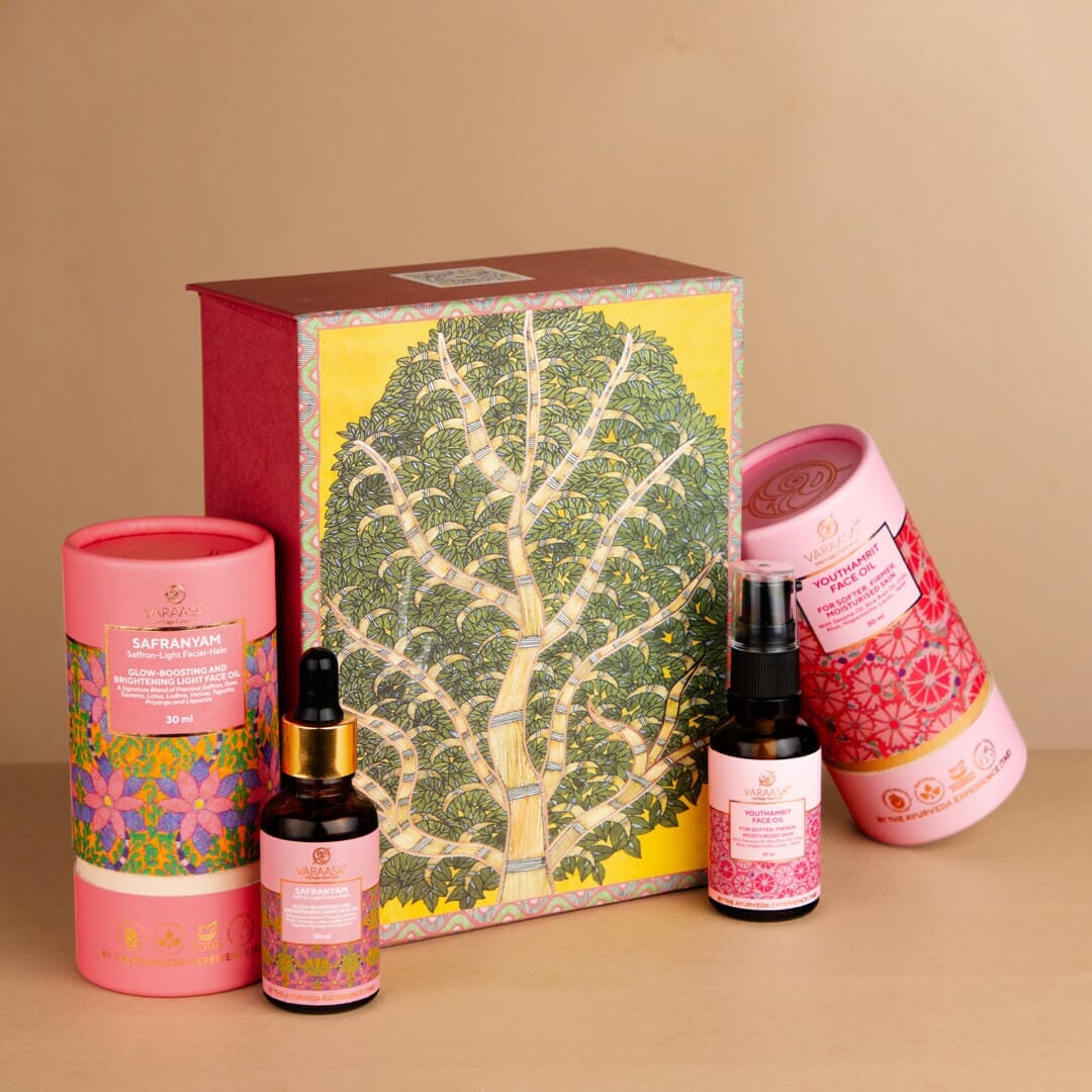 Brighten & Firm Face Oil Duo - With Free Gift Box Combo VARAASA 