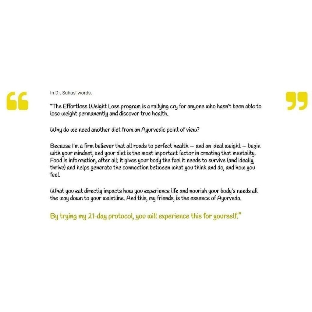 Effortless Weight Loss - 21-day Ayurvedic Detox Diet Plan to Lose Weight Educational Videos The Ayurveda Experience 