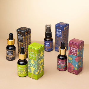 Hair Oil Trial Kit - Set of 4 Mini Ayurvedic Hair Oils Combo VARAASA 
