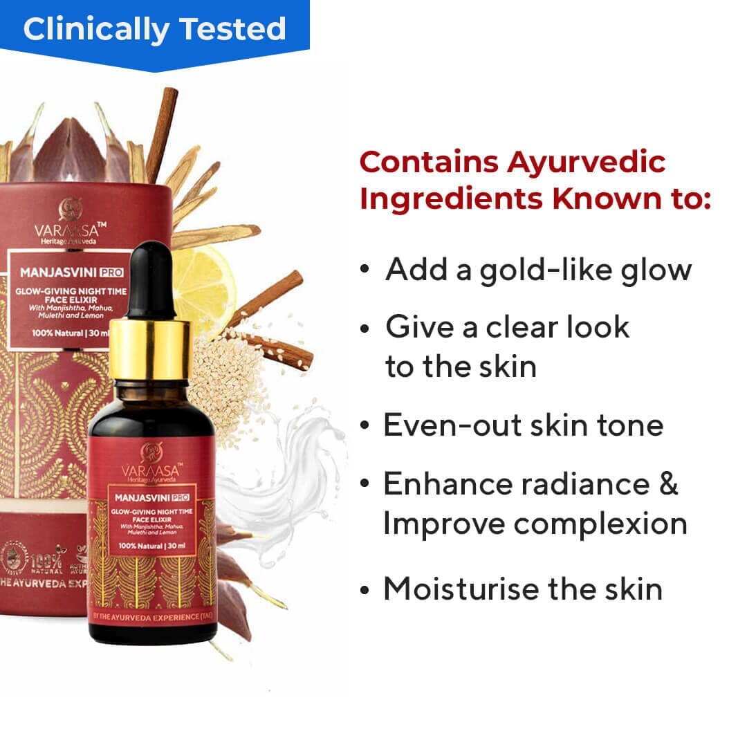 Manjasvini PRO Glow-Giving Night-Time Face Elixir Face Oil VARAASA 