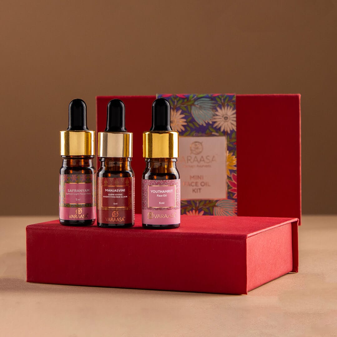 Mini Face Oil Kit - Set of 3 Premium Ayurvedic Face Oils. Combo VARAASA 