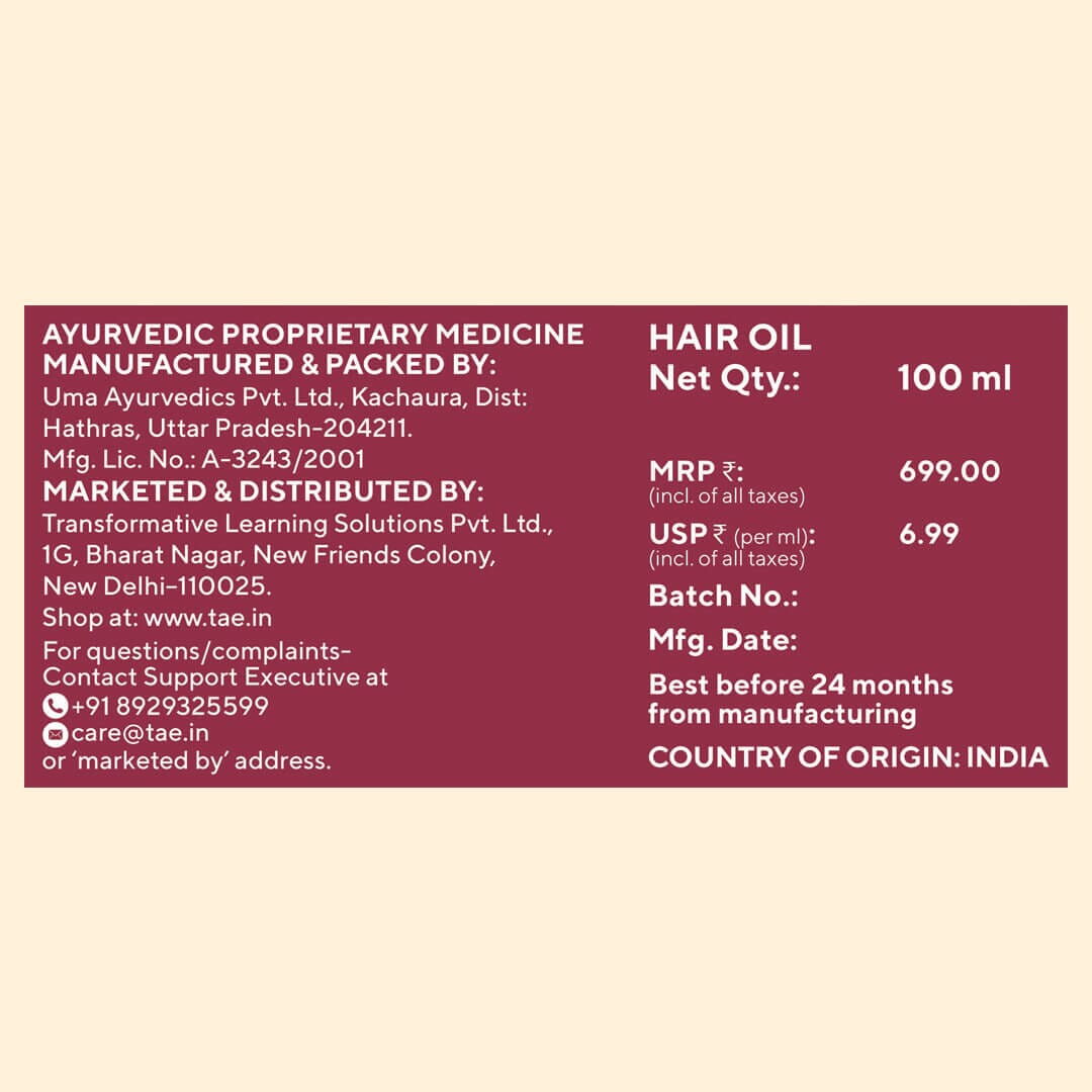 Rukshamya Scalp Saving Hair Softener Hair Oil VARAASA 