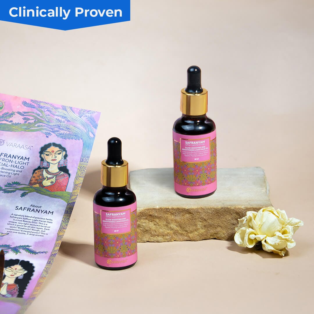 Safranyam Saffron-Light Facial-Halo - Glow Boosting & Brightening Face Oil - Pack of 2 Face Oil VARAASA 