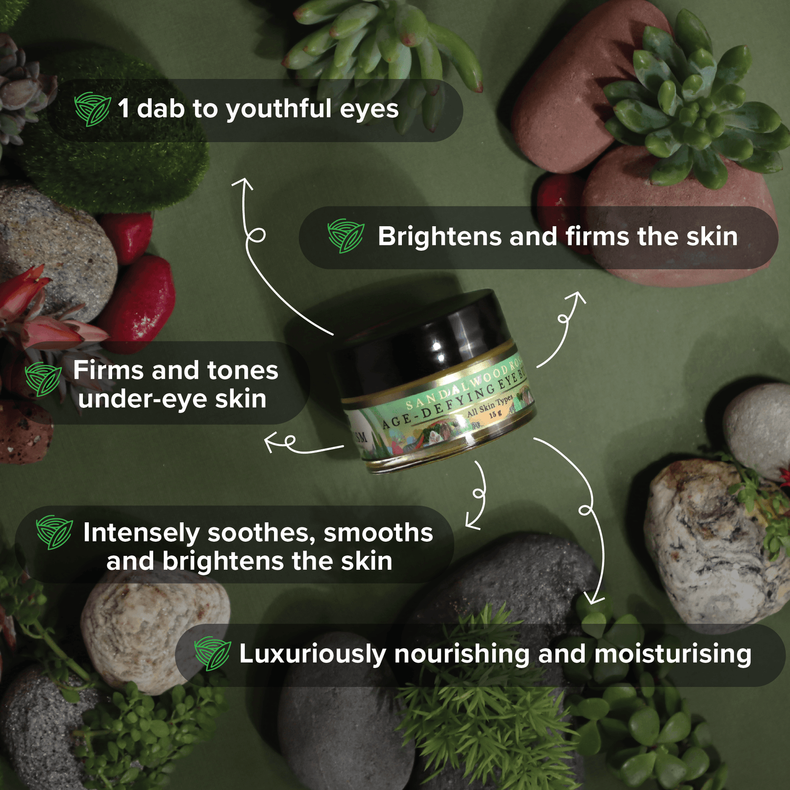 Sandalwood Rose Age-Defying Eye Butter Eye Cream PURISM 