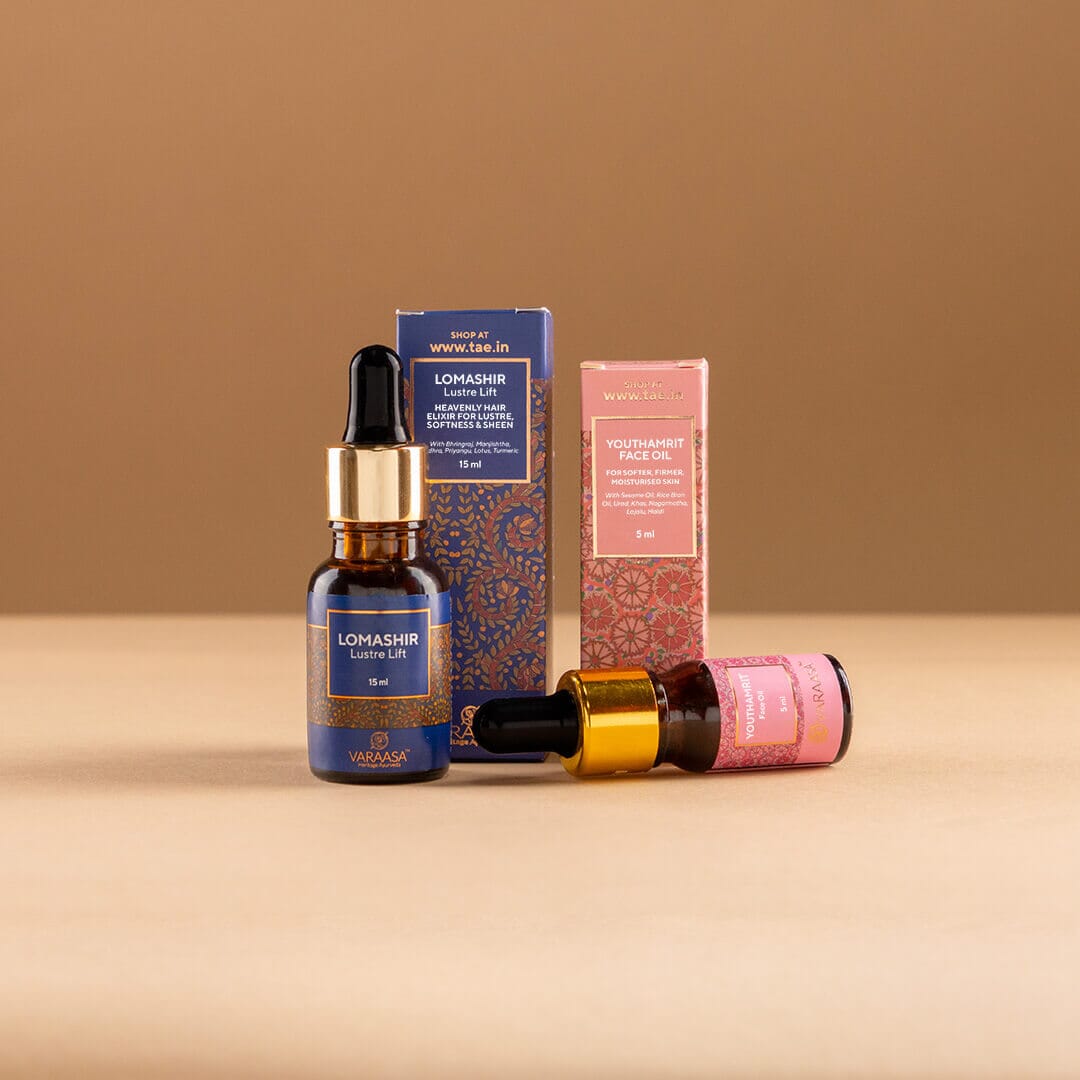 Varaasa Mini Face & Hair Essentials - Set of 2 Premium Ayurvedic Oils Combo VARAASA 