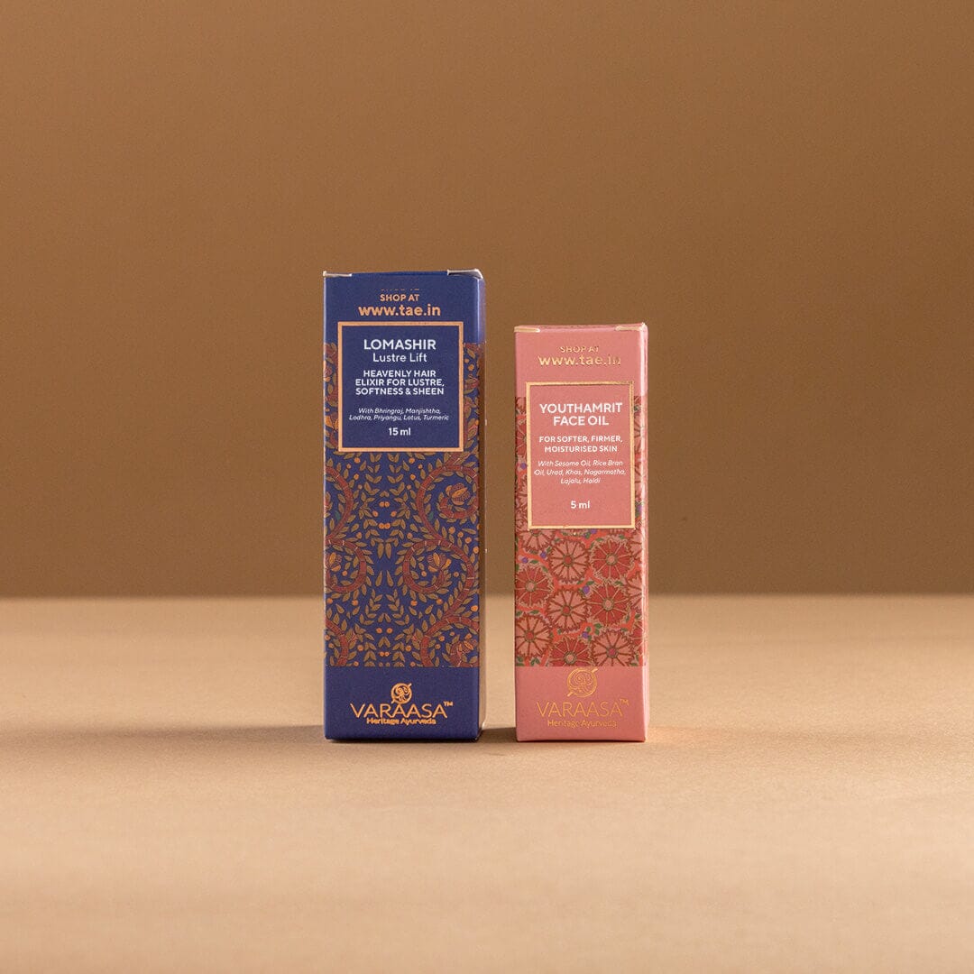 Varaasa Mini Face & Hair Essentials - Set of 2 Premium Ayurvedic Oils Combo VARAASA 